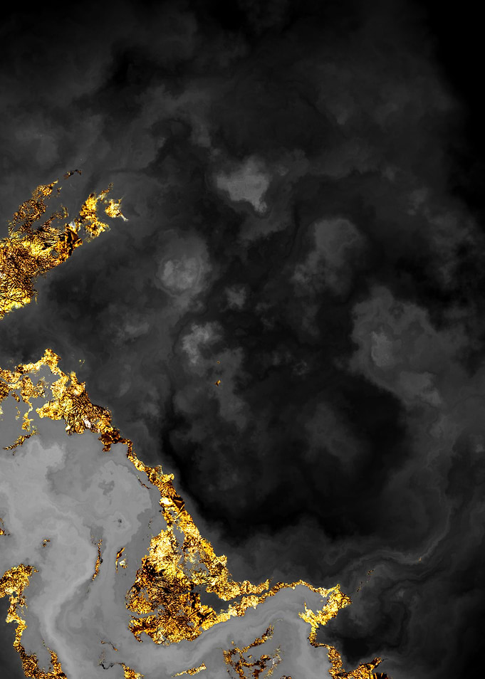 Gilded Grayscale Nebula