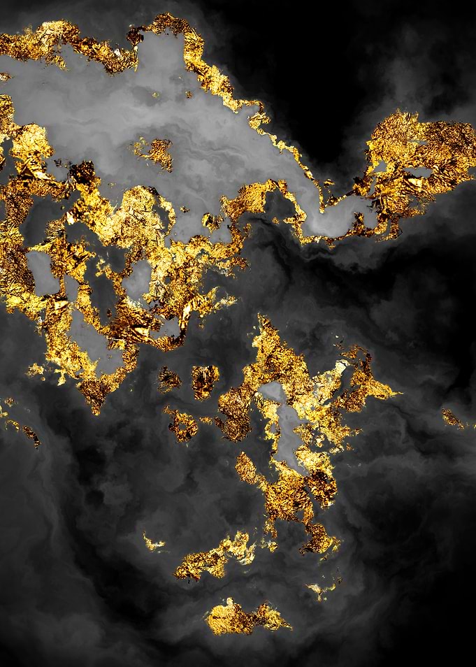 Gilded Grayscale Nebula