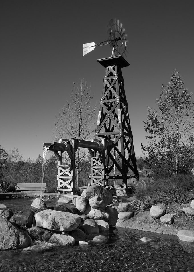 Windmill and Pond