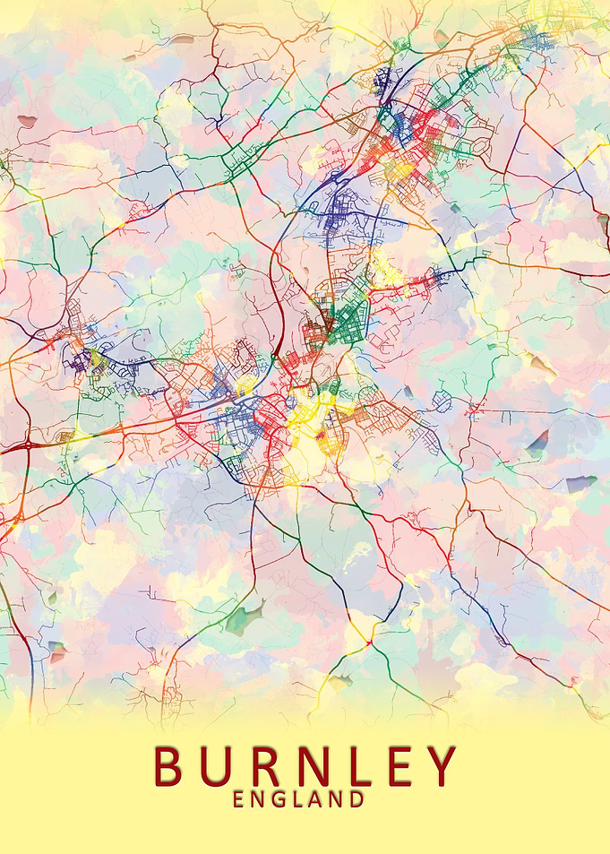 Burnley England City Map