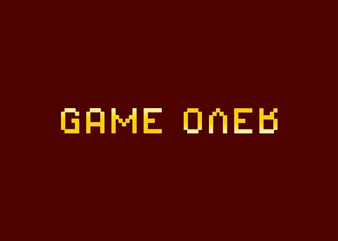Game over flipped 8bit