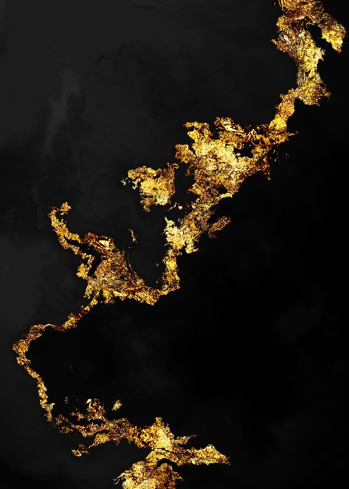 Gilded Grayscale Nebula