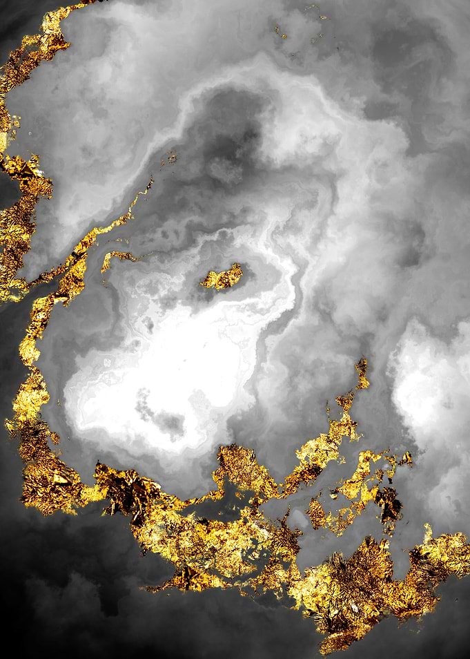 Gilded Grayscale Nebula