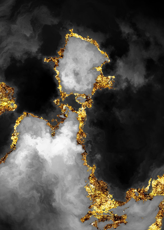 Gilded Grayscale Nebula