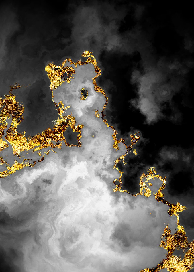 Gilded Grayscale Nebula