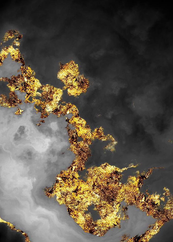 Gilded Grayscale Nebula