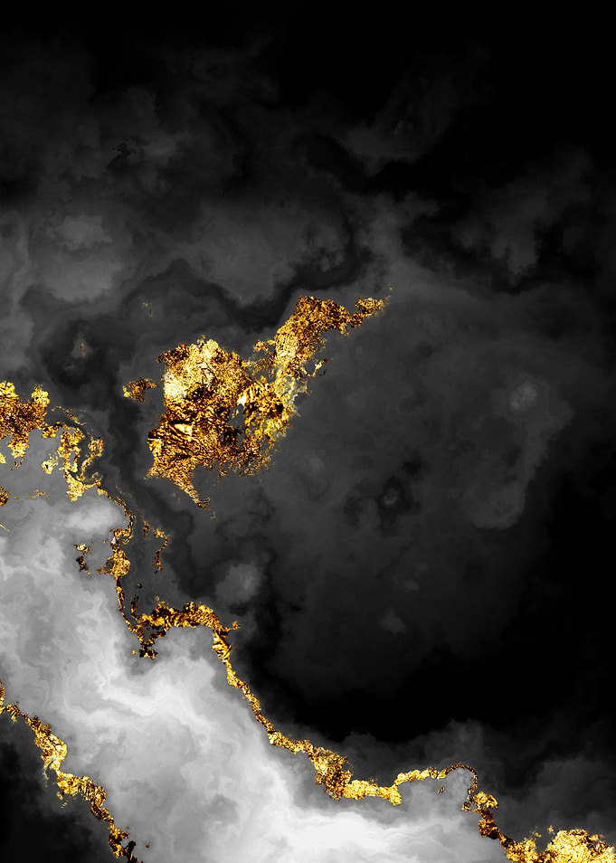 Gilded Grayscale Nebula