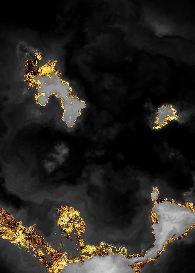 Gilded Grayscale Nebula