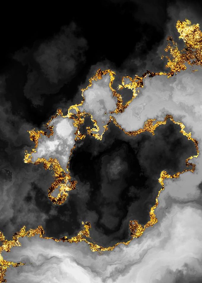 Gilded Grayscale Nebula