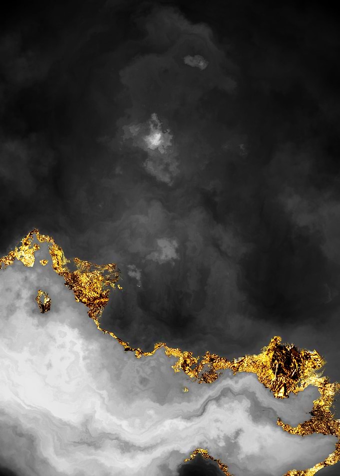Gilded Grayscale Nebula