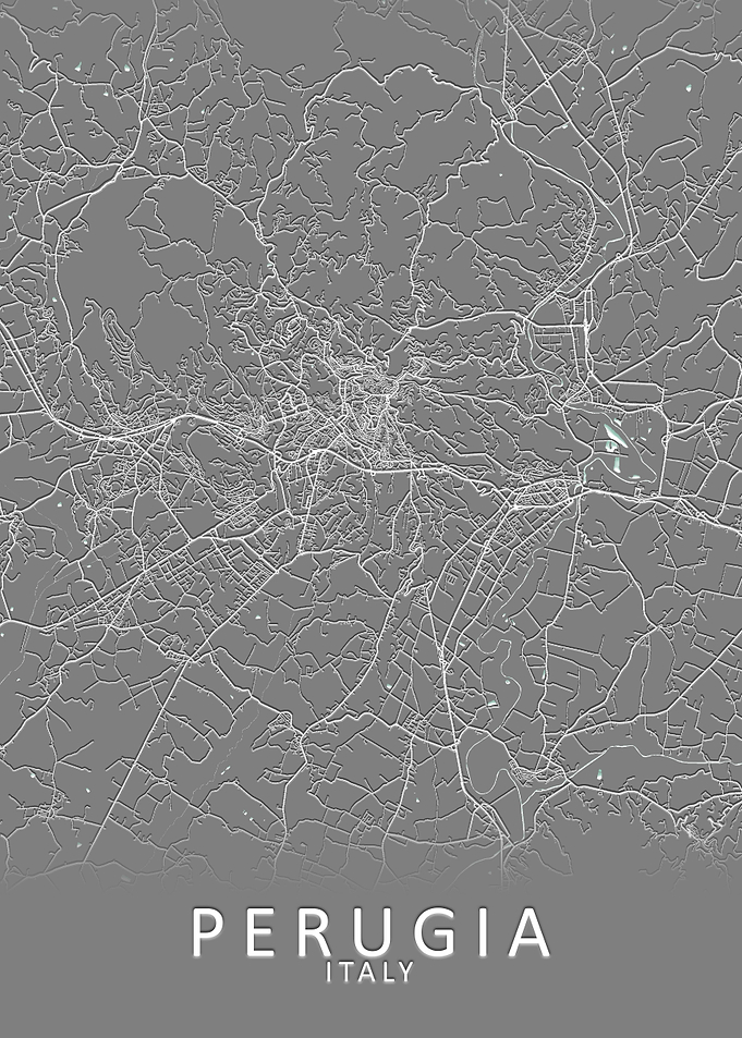 Perugia Italy City Map