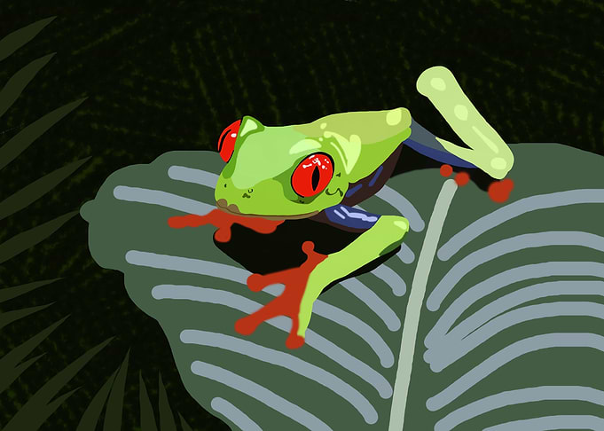 Rana en la hoja