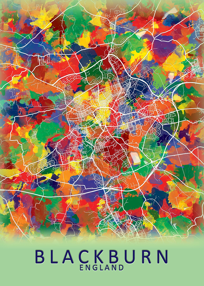 Blackburn England City Map