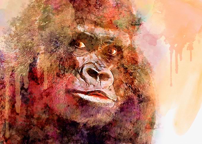 Gorilla Watercolor