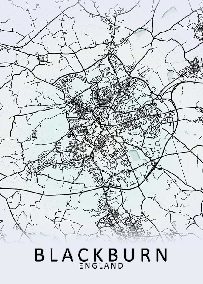 Blackburn England City Map