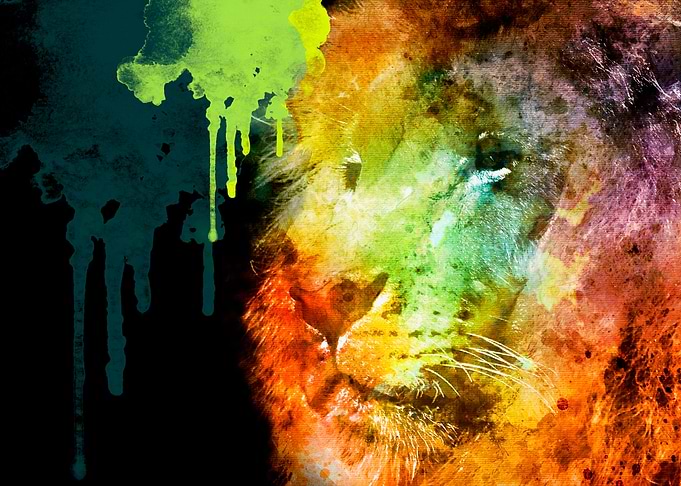Lion Watercolor