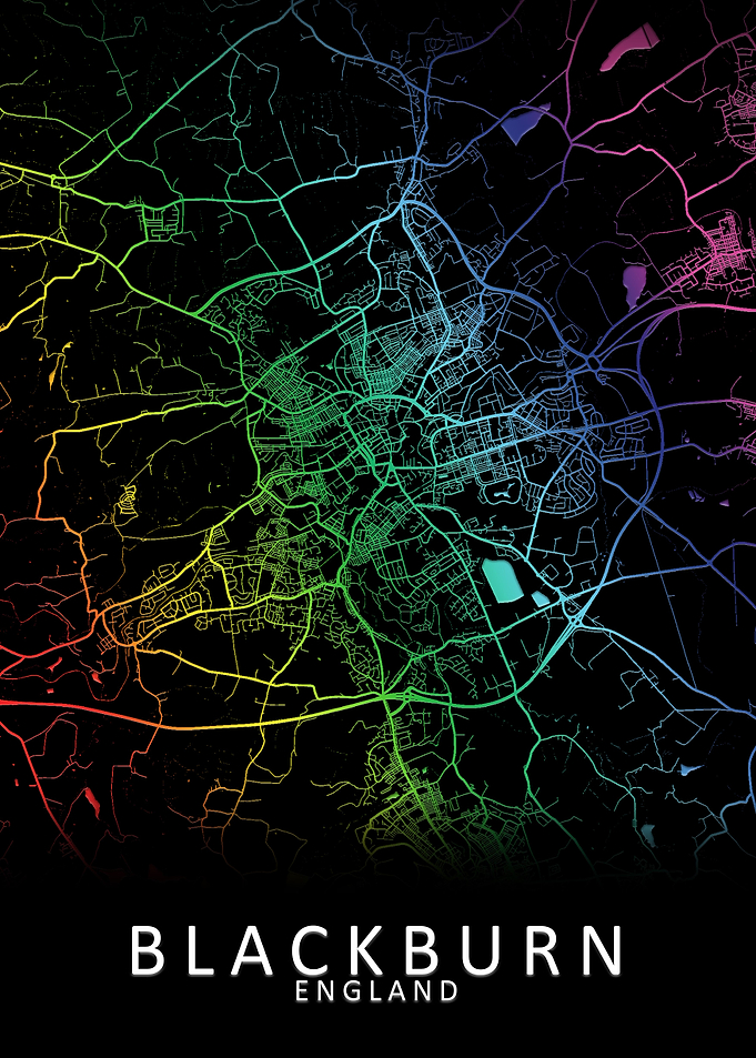 Blackburn England City Map