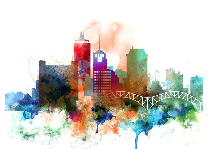 Memphis Tennessee Skyline