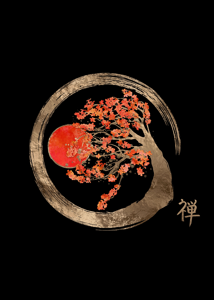 Enso Circle and Sakura