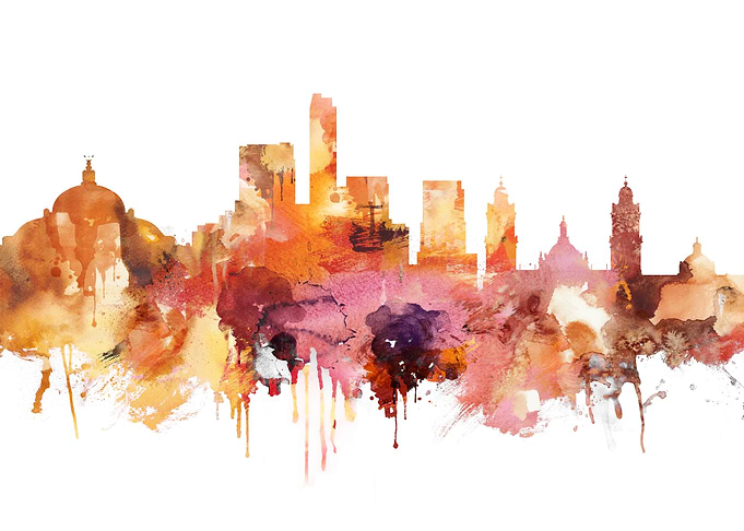 Mexico City Skyline