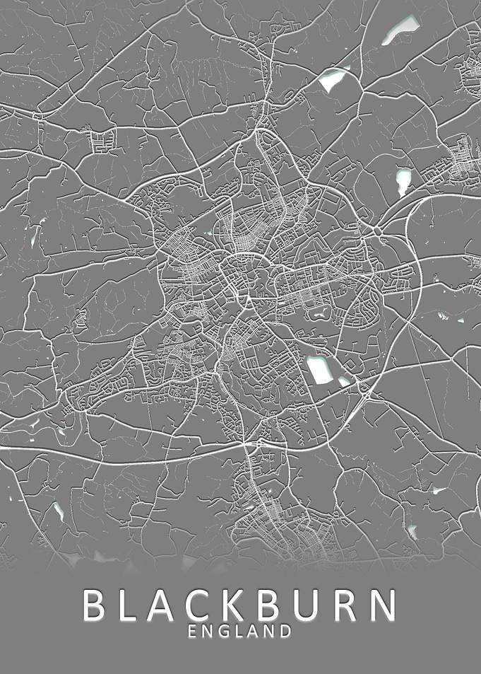Blackburn England City Map
