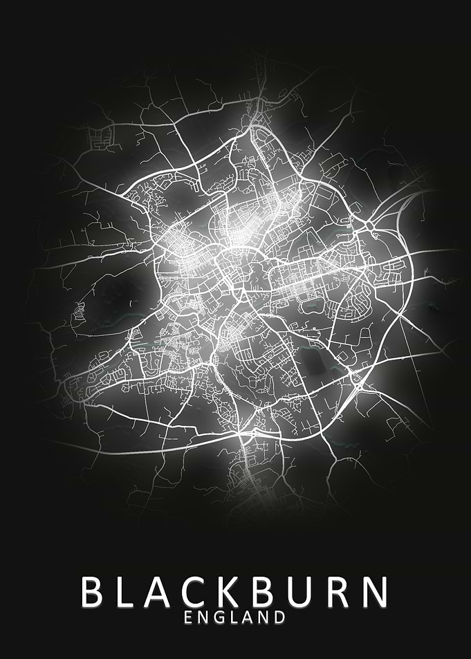 Blackburn England City Map