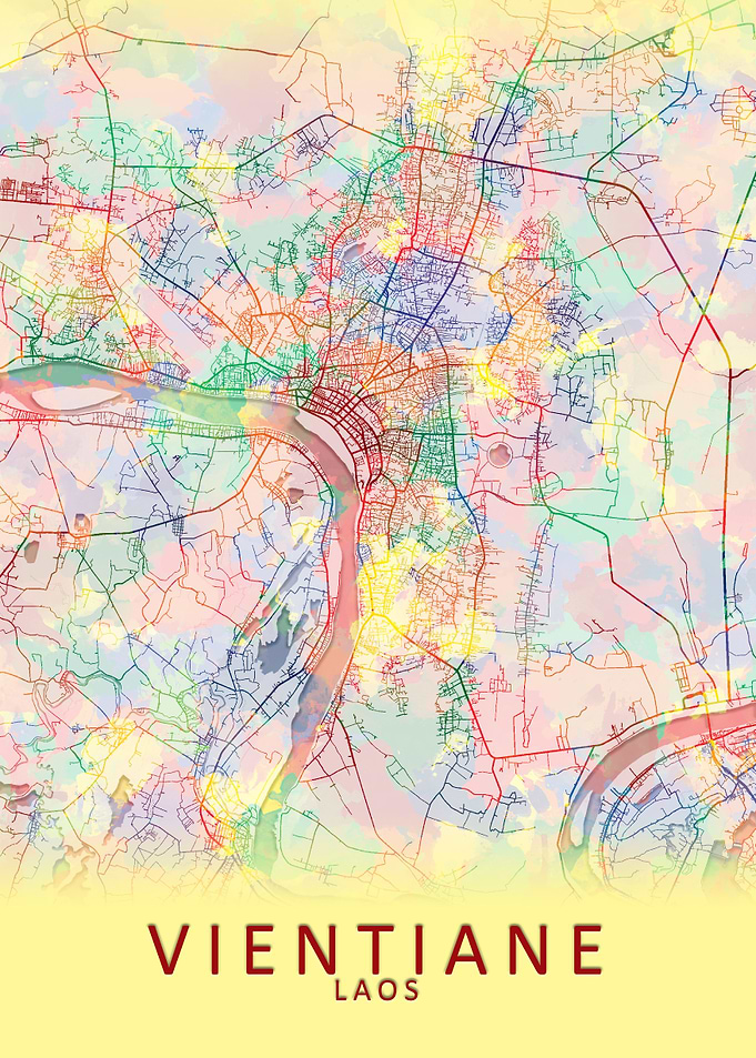Vientiane Laos City Map