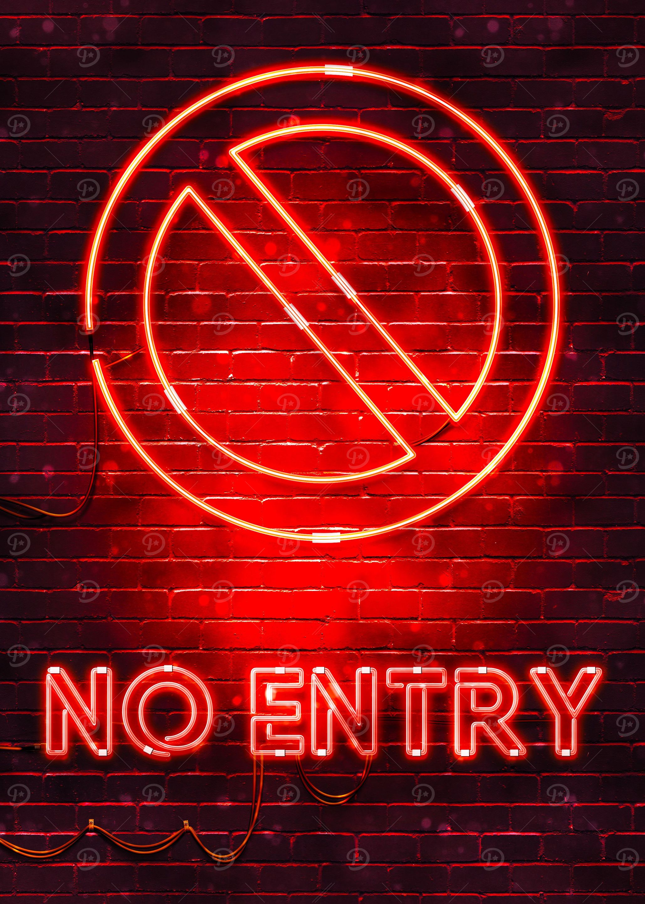 No Entry neon sign