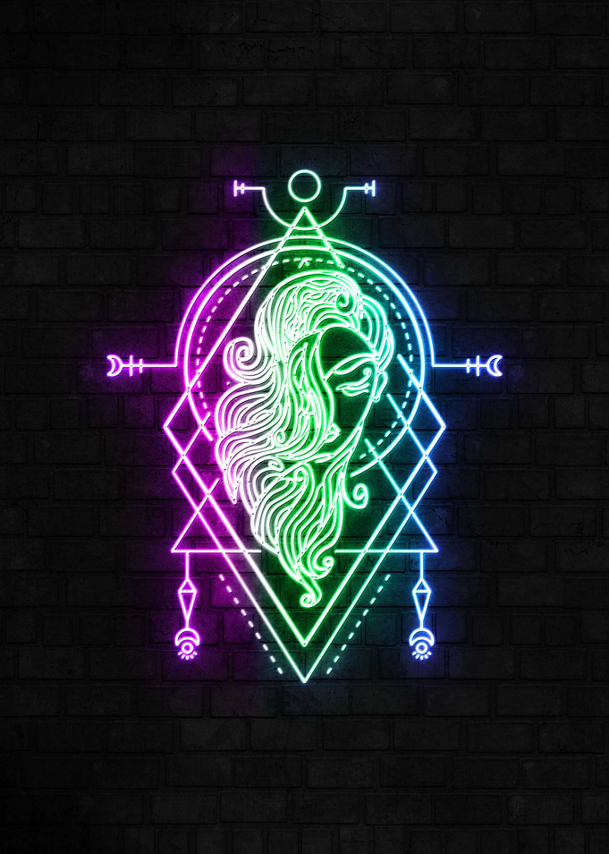 Virgo neon sign