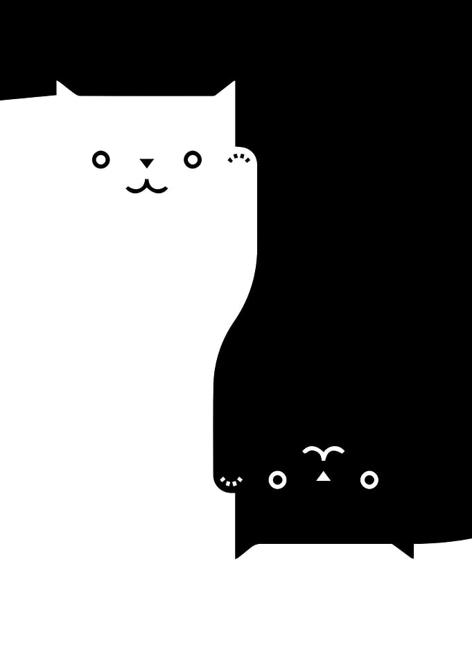 Cute Cats Black and white