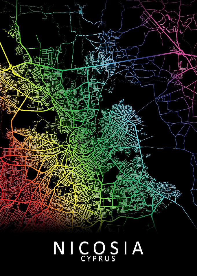 Nicosia Cyprus City Map