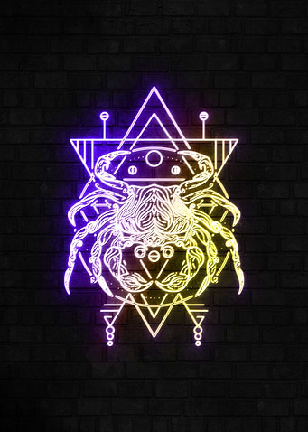 Cancer neon sign