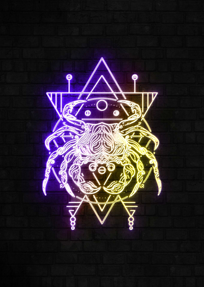 Cancer neon sign
