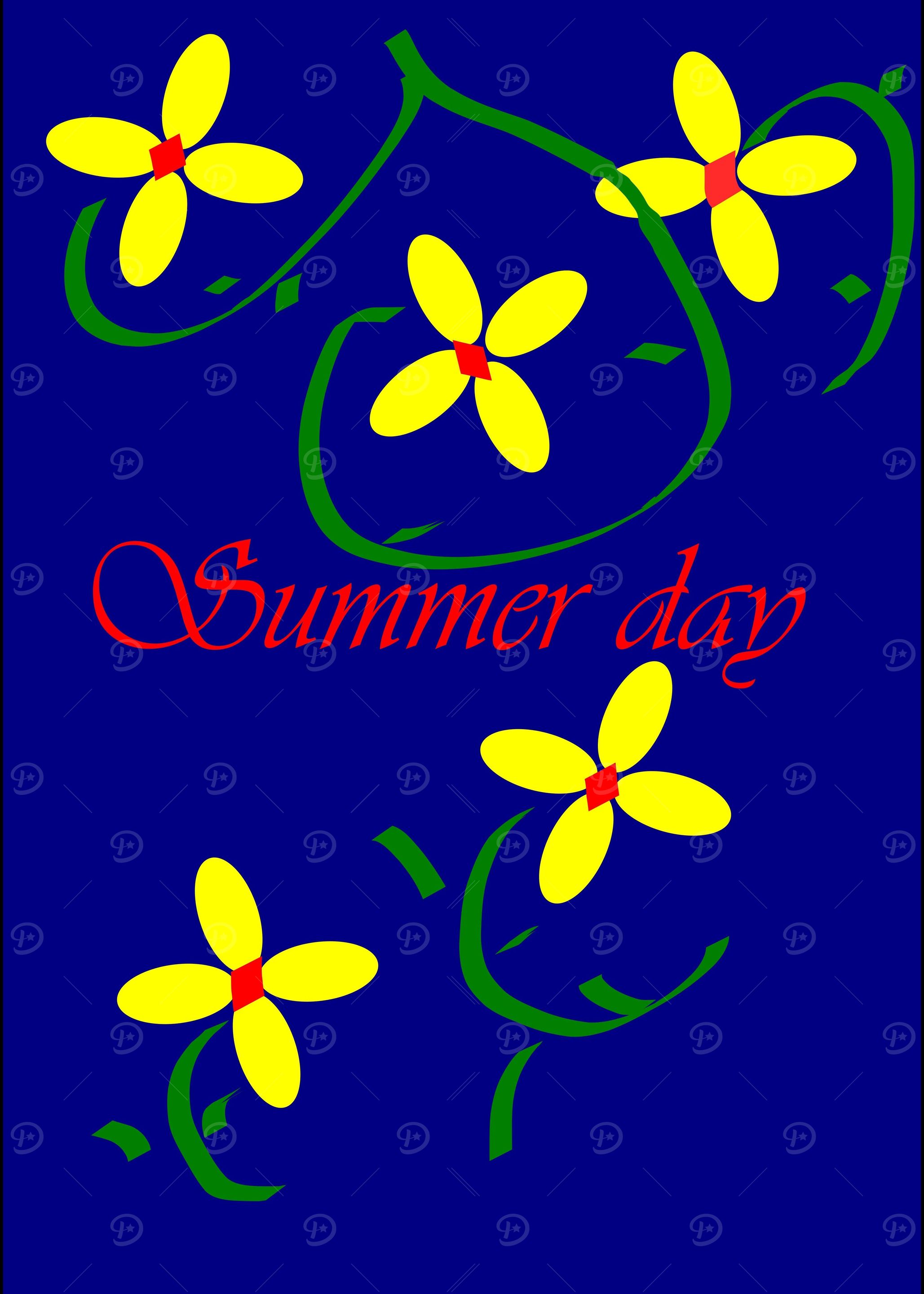 The beautiful summer day