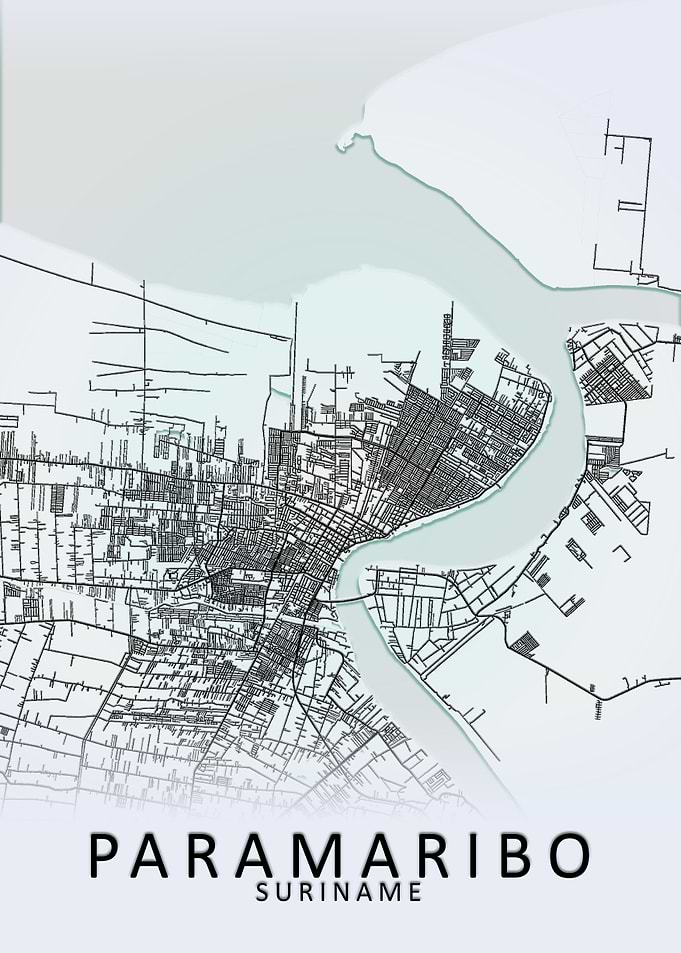 Paramaribo Suriname Map