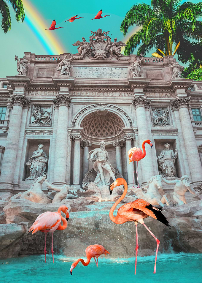 Flamingo Fountain