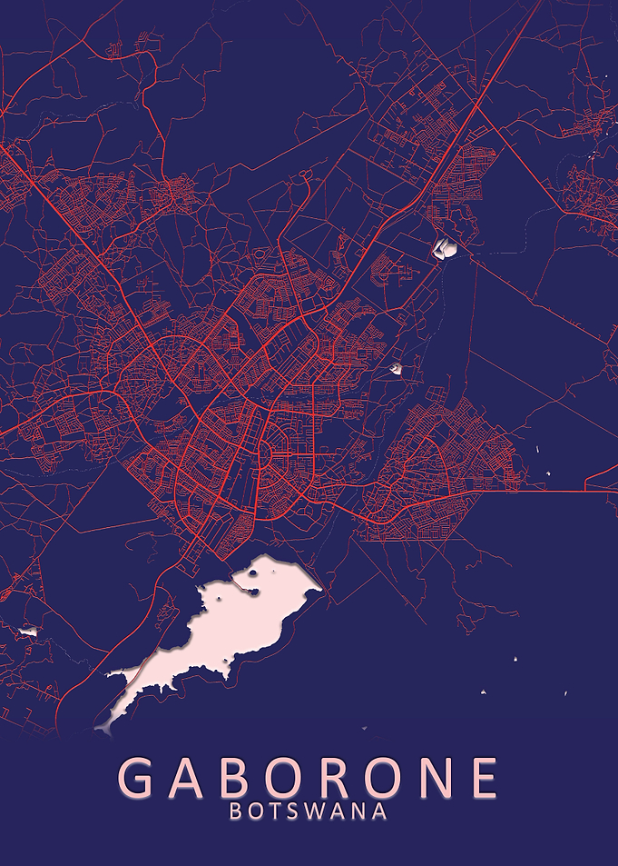 Gaborone Botswana City Map