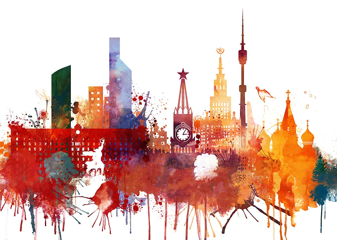Moscow Russia Skyline