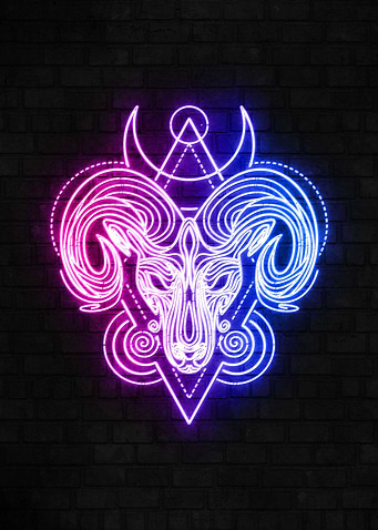 Aries neon sign