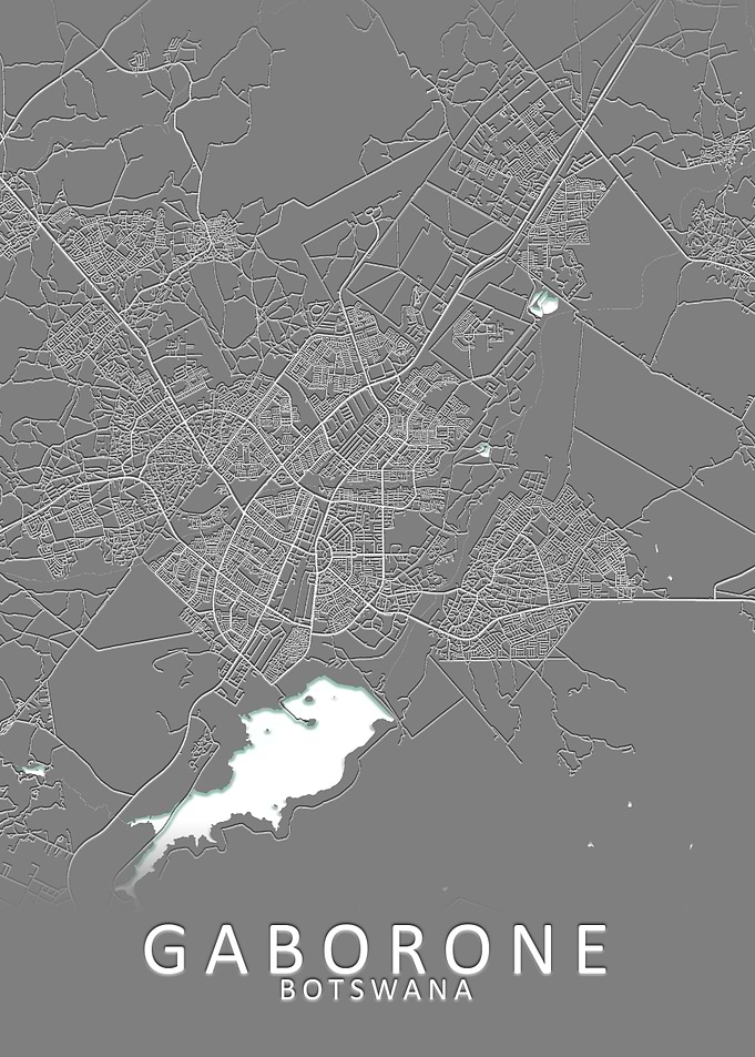 Gaborone Botswana City Map