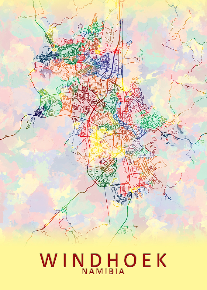 Windhoek Namibia City Map