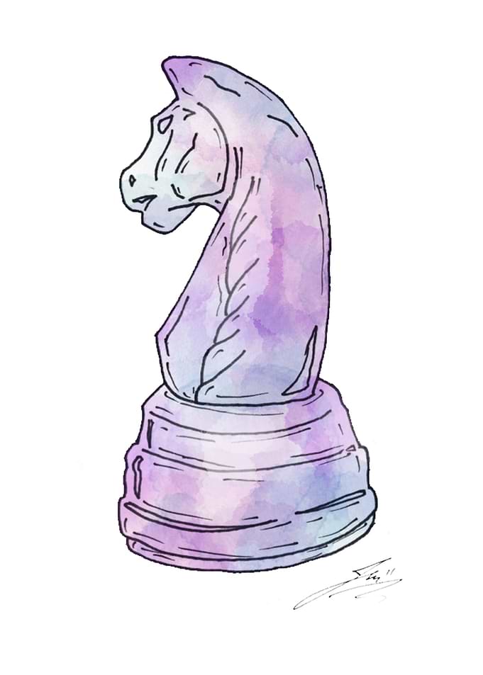 Watercolour Knight Horse