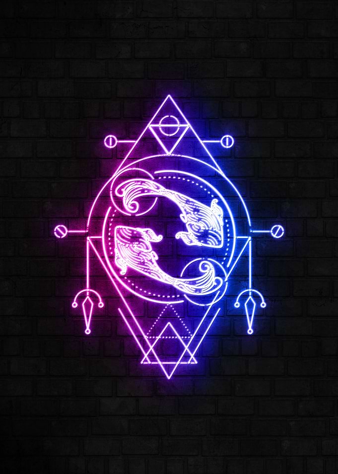 Pisces neon sign