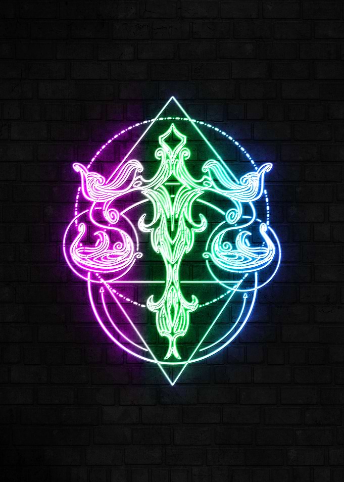 Libra neon sign