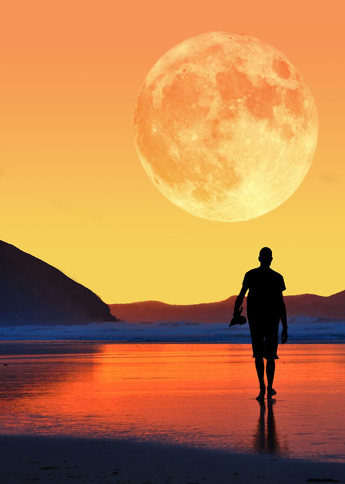 Lunar sunset