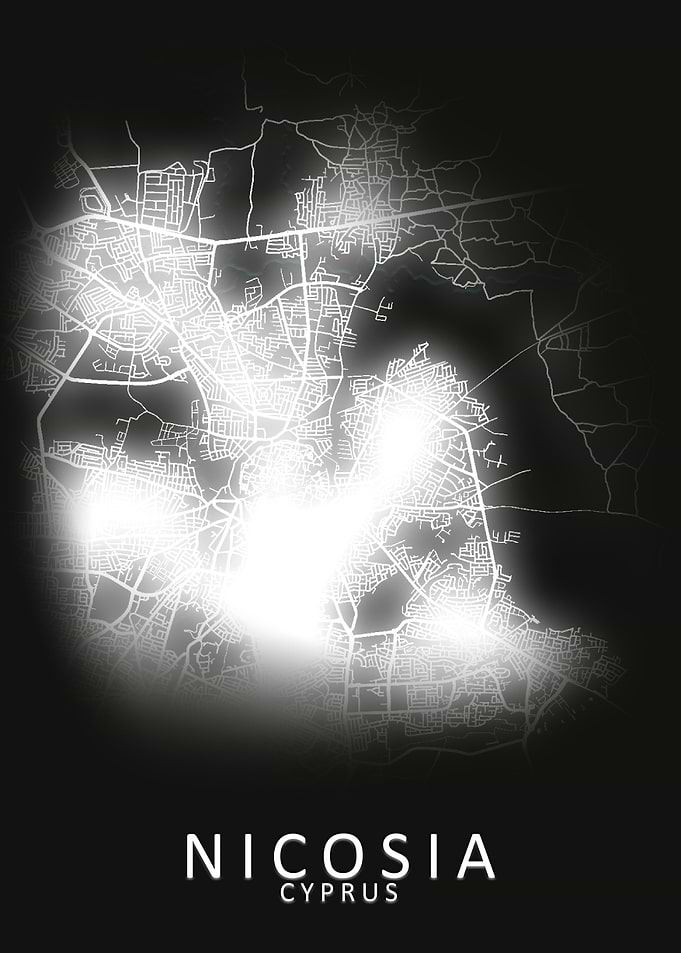 Nicosia Cyprus City Map