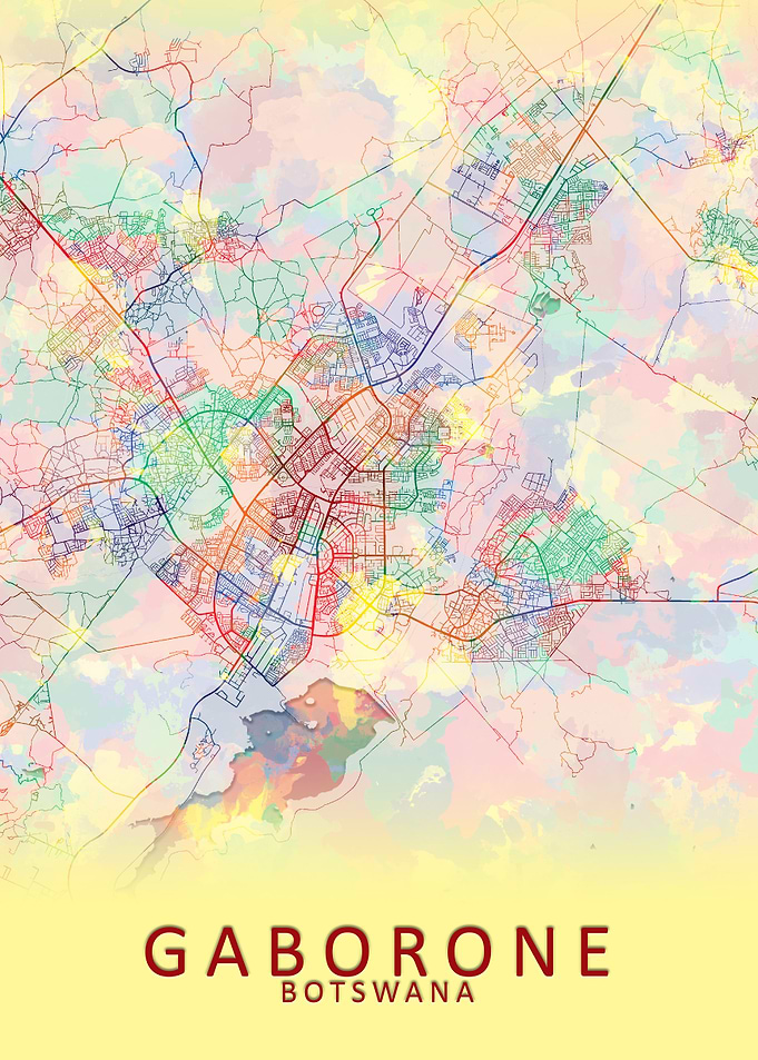 Gaborone Botswana City Map