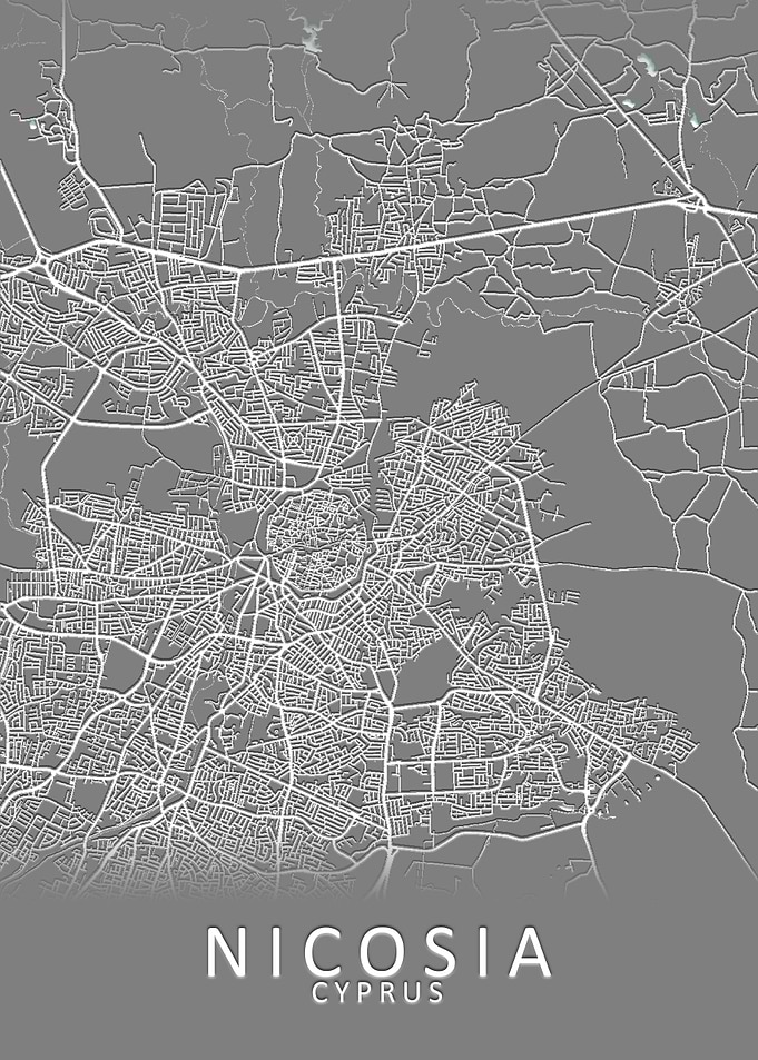 Nicosia Cyprus City Map