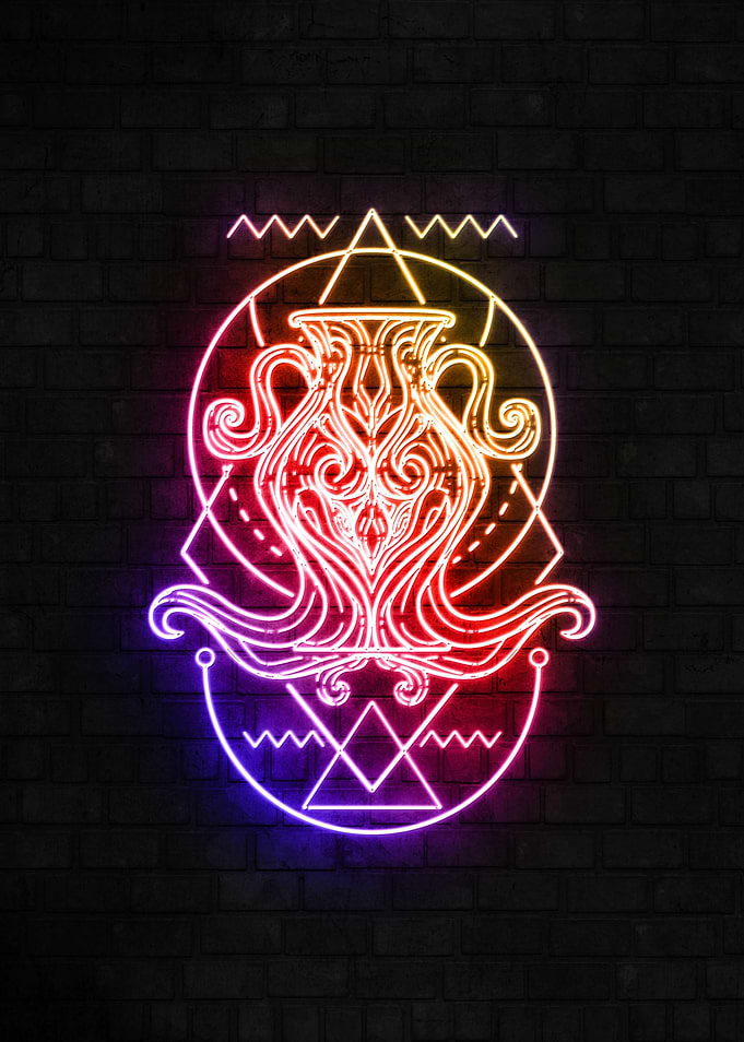 Aquarius neon sign