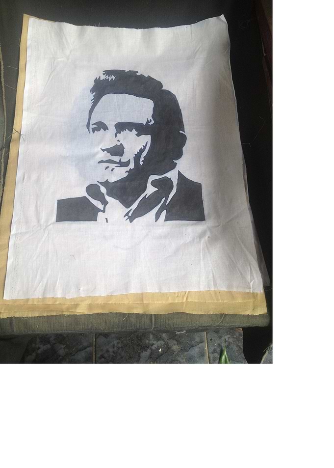 J Cash on canvas